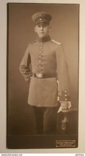 Füsilier Regiment 90 in Rostock i. Mecklenburg , 1914 , CDV , Foto , Porträt , Hans Ehlers , Ulrich Reinholdt !!