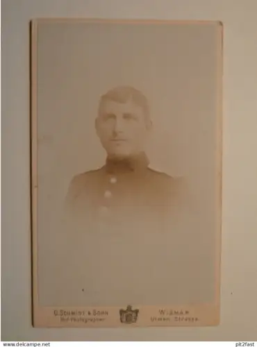 Füsilier Regiment 90 in Wismar i. Mecklenburg , ca. 1895 , CDV , Foto , Porträt , Schmidt & Sohn !!