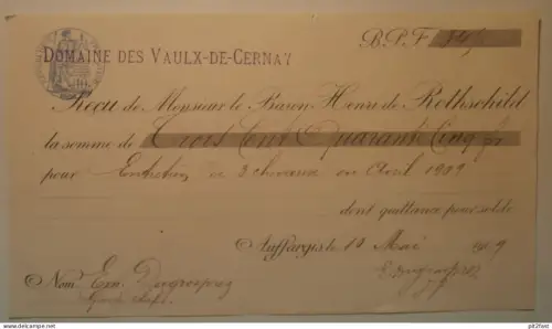 alter Scheck , Baron Henri de Rothschild , 1909 , vaulx de cernay , Auffargis !!