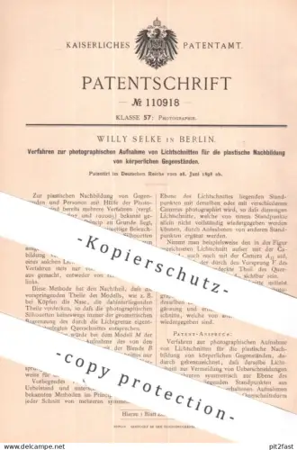 original Patent - Willy Selke , Berlin | 1898 | Photographie , Fotografie , photography | Foto , Bilder , Kopie , Kamera