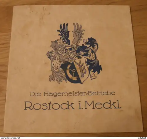 Hagemeister-Betriebe in Rostock i. Mecklenburg , ca. 1940 , Prospekt , viel Reklame , Werbung , Broschüre !