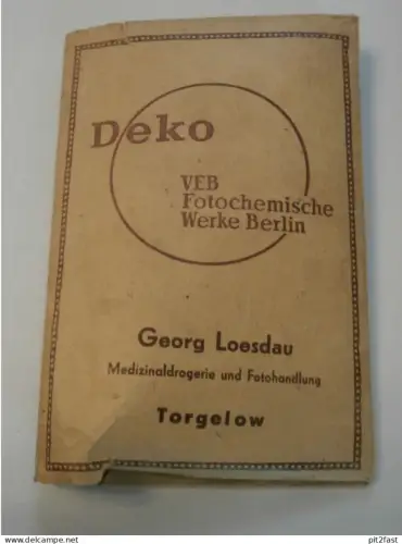 9x Fotos in Tasche , Georg Loesdau in Torgelow i. Mecklenburg , VEB Fotochemische Werke , Drogerie , Reklame , Werbung !