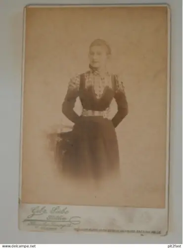 großes Kabinettfoto - Atelier Gebr. Siebe in Stettin in Pommern , Adel , CDV , Photographie , Kabinett , 165x105 mm !!