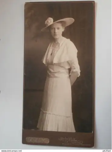 großes Kabinettfoto - Atelier Martin Müller in Stettin in Pommern , Adel , CDV , Photographie , Kabinett , 210x105 mm !!