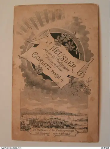 Kabinettfoto - Atelier Heusler in Görlitz , Adel , CDV , Photographie , Kabinett !!