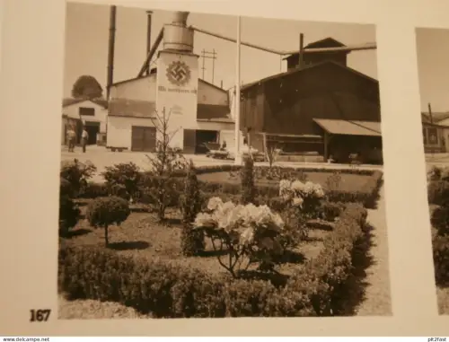 Stereo Raumbild Foto Die NS-Musterbetriebe 1937-38 Sperrholzwerk Ebersberg Obb., Fabrikhof mit Werk !!