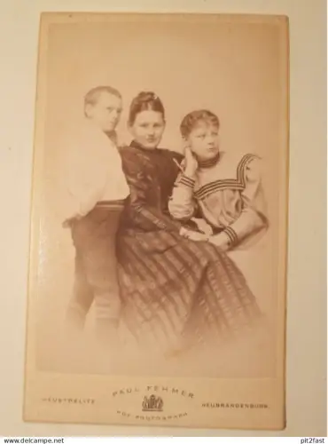 Kabinettfoto - Paul Fehmer in Neubrandenburg und Neustrelitz ,  Adel , CDV , Photographie , Kabinett !!