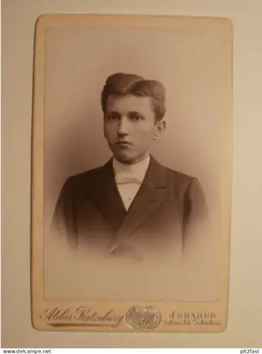 Kabinettfoto - J. Haber in Ratzeburg , Atelier ,  Adel , CDV , Photographie , Kabinett !!