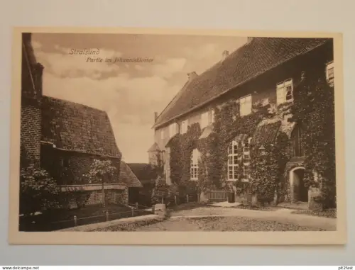 Stralsund i. Mecklenburg , ca. 1915 ,Partie am Kloster , Ansichtskarte , AK !!