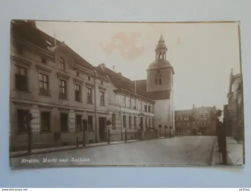 Neustrelitz i. Mecklenburg , 1934 , Stempel Schill - Stralsund , Rathaus , Markt , Ansichtskarte , AK !!