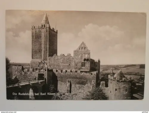 Die Rudelsburg bei Bad Kösen / Naumburg , 1961 , Ansichtskarte , AK !!