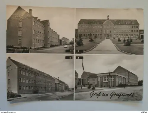 Greifswald , ca. 1965 , 4x Institut , Ansichtskarte , AK !!