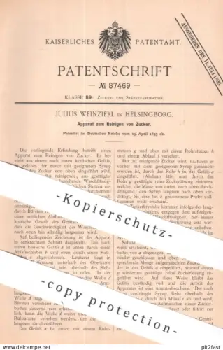 original Patent - Julius Weinzierl , Helsingborg , Schweden | 1895 | Reinigen von Zucker | Zuckerfabrik , Stärke Sirup