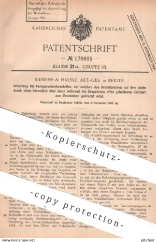 original Patent - Siemens & Halske AG Berlin | Schaltung für Fernsprechnebenstelle | Fernsprecher , Telefon , telegraphy