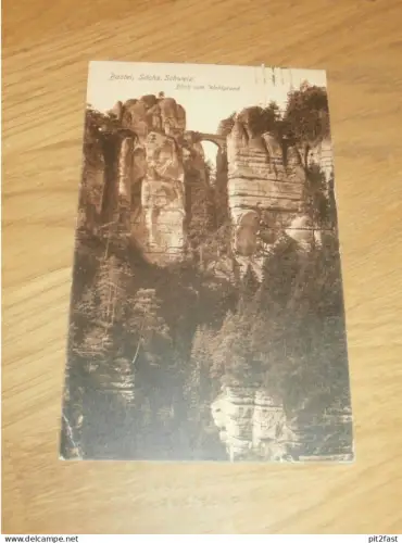 Bastei , Blick vom Wehlgrund , 1930 , Ansichtskarte , AK !!