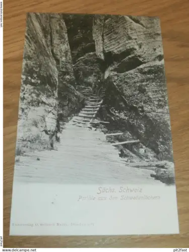 Schwedenlöcher b. Rathen , 1900 , Ansichtskarte , AK !!