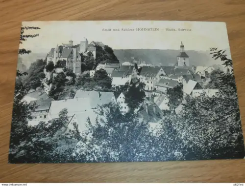 Stadt und Schloss Hohnstein , 1915 , Ansichtskarte , AK !!