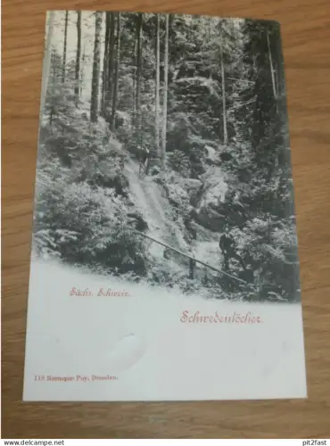 Schwedenlöcher b. Rathen , 1900 , Ansichtskarte , AK !!