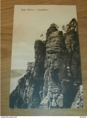 alte AK -  Bastei , ca. 1910 , Basteifelsen , Wehlen , Ansichtskarte !!