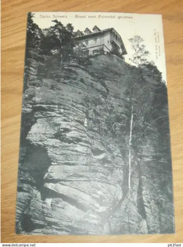 Brand vom Polenztal gesehen , Wehlen , 1906 , Ansichtskarte , AK !!