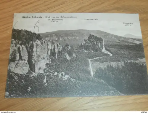 Blick vom Schrammenstein - Sächsische Schweiz , 1942 , Ansichtskarte , AK !!