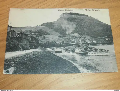 Festung Königstein - Sächsische Schweiz , ca. 1910 , Ansichtskarte , AK !!