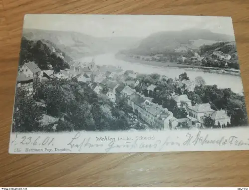 Wehlen - Panorama , 1901 , Ansichtskarte , AK !!