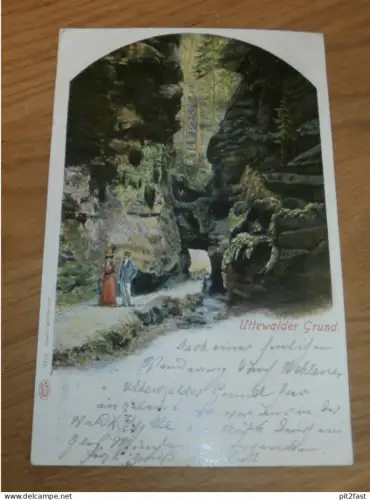 Uttewalder Grund b. Wehlen , 1900 , Ansichtskarte , AK !!
