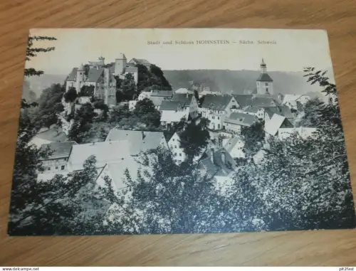 Stadt und Schloss Hohnstein , Sächsische Schweiz , 1911 , Ansichtskarte , AK !!