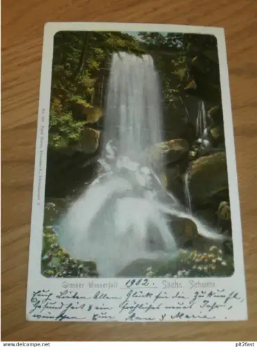 Grosser Wasserfall , Sächsische Schweiz , 1902 , Ansichtskarte , AK !!