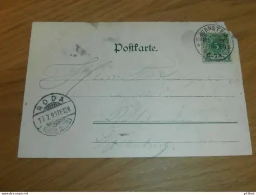Basteibrücke , Hohnstein / Roda , 1893 , Ansichtskarte , AK !!