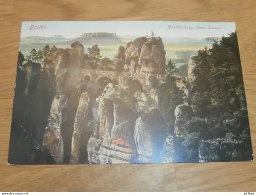 Bastei , Basteibrücke , Wehlen , 1921 , Ansichtskarte , AK !!