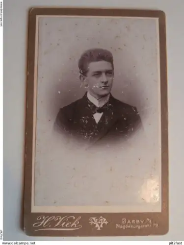 Kabinettfoto - H. Vieck in Barby a. Elbe ,  Adel , CDV , Photographie , Kabinett !!