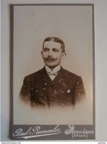 Kabinettfoto - Paul Rummler in Arendsee i. A. b. Salzwedel ,  Adel , CDV , Photographie , Kabinett !!