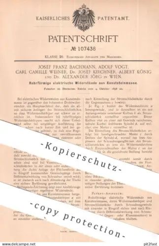 original Patent - J. F. Bachmann , A. Vogt , C. Camille Weiner , Dr J. Kirchner , A. König , A. Jörg , Wien | Widerstand