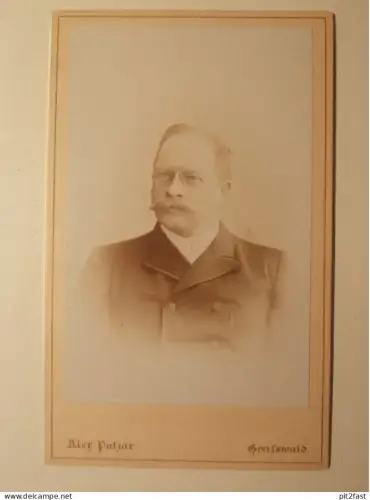 Kabinettfoto - Alex Putzar in Greifswald , L. Hofmann , CDV , Mecklenburg , Photographie , Kabinett !!