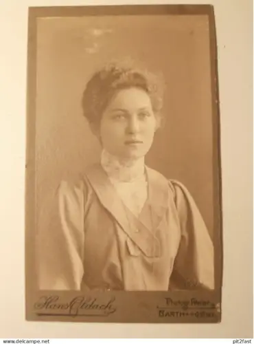 Kabinettfoto - Hans Oldach in Barth , CDV , Mecklenburg , Photographie , Kabinett !!