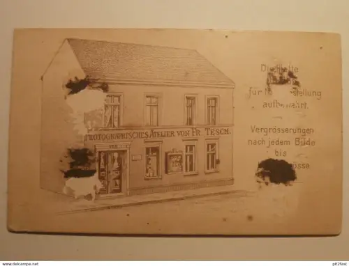 Kabinettfoto - Friedrich Tesch in Dömitz , CDV , Mecklenburg , Photographie , Kabinett !!