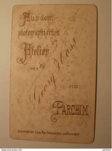 Kabinettfoto - Georg Hass in Parchim , CDV , Mecklenburg , Photographie , Kabinett !!