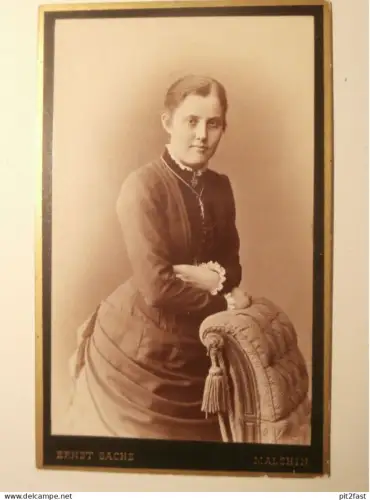 Kabinettfoto - Ernst Sachs in Malchin , CDV , Mecklenburg , Photographie , Kabinett !!