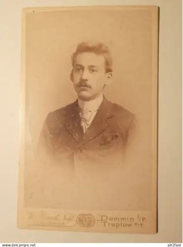 Kabinettfoto - W. Baade in Demmin und Altentreptow , CDV , Mecklenburg , Photographie , Kabinett !!