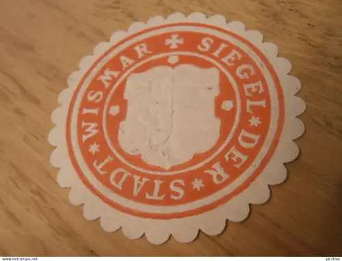 alte Siegelmarke - Siegel der Stadt Wismar in Mecklenburg