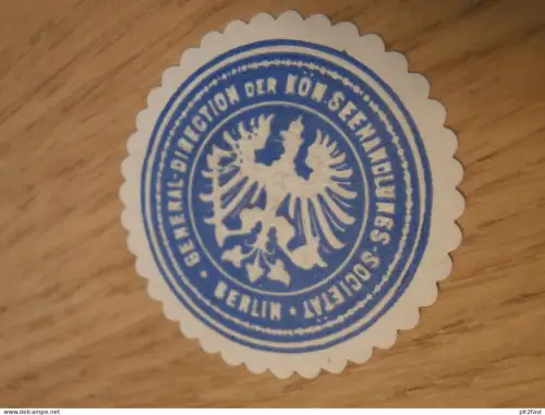 alte Siegelmarke - General-Direction der königl. Seehandlungs-Societät !!