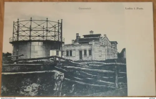 Gasanstalt - Loitz i. Pommern , 1907 , Mecklenburg , AK , Ansichtskarte !!