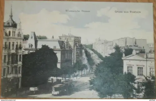 Wismarsche Straße - Rostock i.M., 1907 , Mecklenburg , AK , Ansichtskarte !!