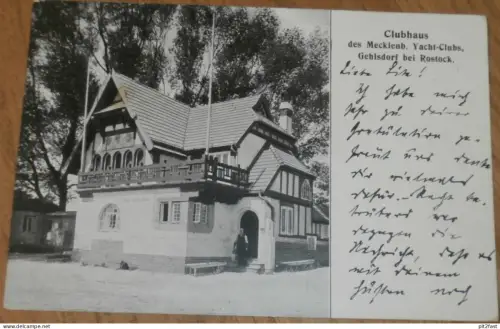 Yachtclub - Gehlsdorf b. Rostock i.M. , 1910 , Yacht , Segeln , Mecklenburg , AK , Ansichtskarte !!