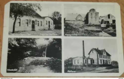Lodmannshagen i. Pom. b. Greifswald , 1940 , Molkerei , Wassermühle , Mühle , Stempel , Katzow , Ansichtskarte !