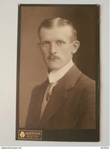 Kabinettfoto - A. Wertheim in Rostock , Photographie , Kabinett !!