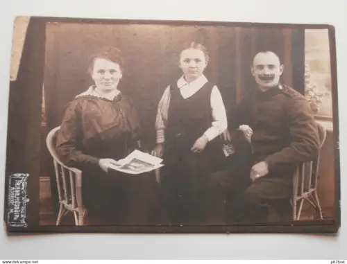 Kabinettfoto groß - Friedrich Rüsbüldt in Rostock , Wismarschestraße 4 , Kabinett !!