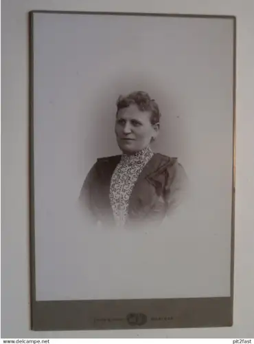 Kabinettfoto groß - Fritz Blohm in Rostock , Blutstrasse , Kabinett !!